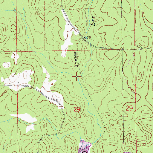 Topographic Map of Lee Branch, AL