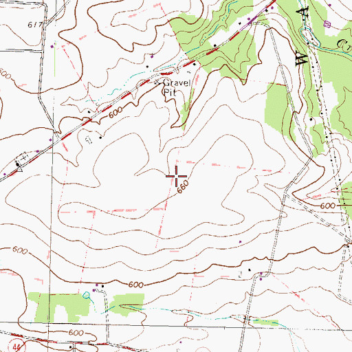 Topographic Map of Gregg Township Office, PA