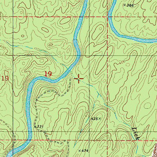 Topographic Map of Lick Creek, AL