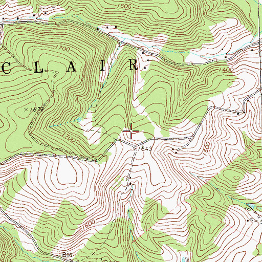 Topographic Map of Township of West Saint Clair, PA