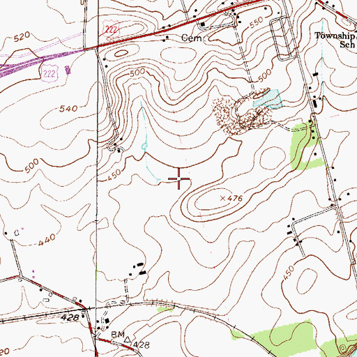 Topographic Map of Township of Maxatawny, PA