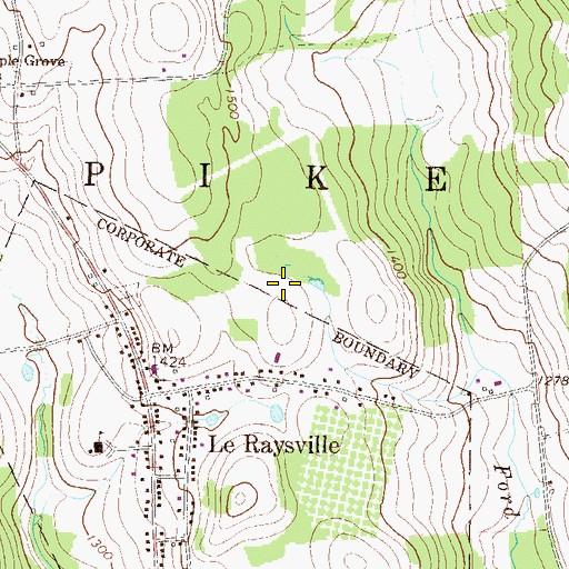 Topographic Map of Township of Pike, PA