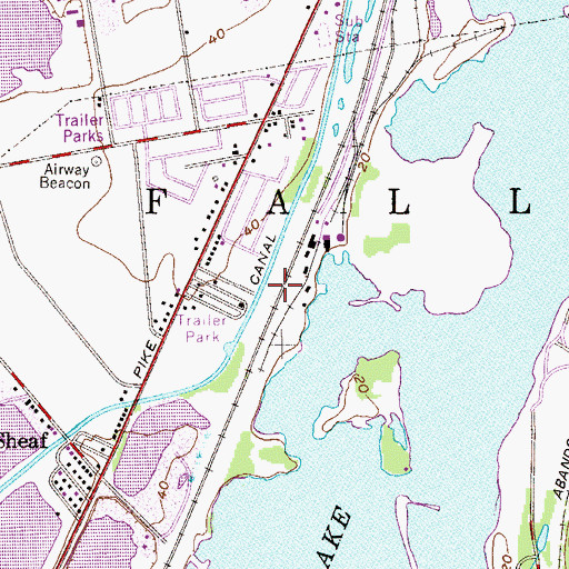 Topographic Map of Township of Falls, PA