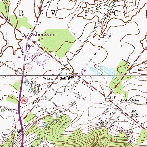 Topographic Map of Township of Warwick, PA