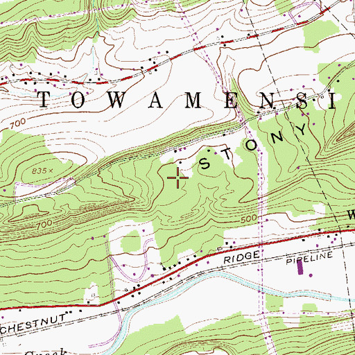 Topographic Map of Township of Lower Towamensing, PA