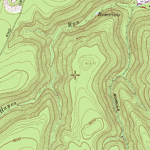 Topographic Map of Township of Curtin, PA