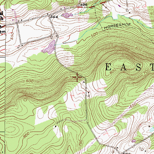 Topographic Map of Township of East Nantmeal, PA