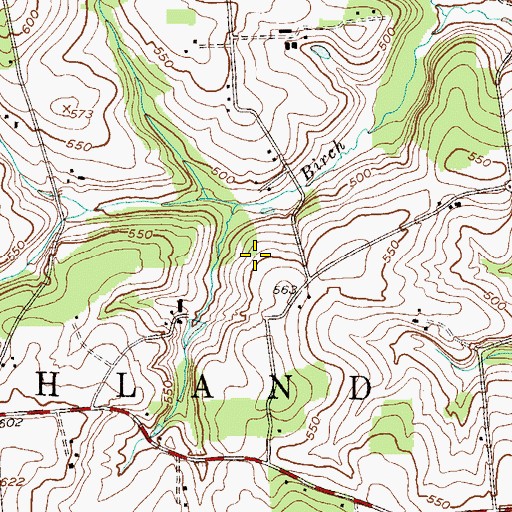 Topographic Map of Township of Highland, PA