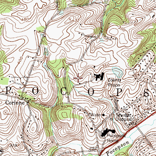 Topographic Map of Township of Pocopson, PA