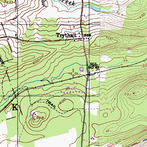 Topographic Map of Township of Warwick, PA