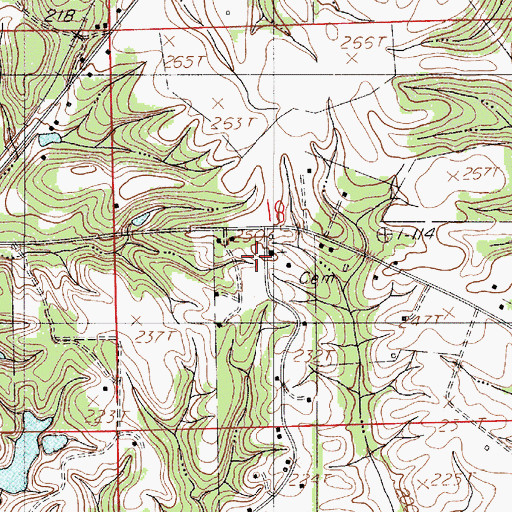 Topographic Map of Lilly Grove Church, AL