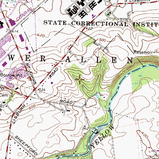 Topographic Map of Township of Lower Allen, PA