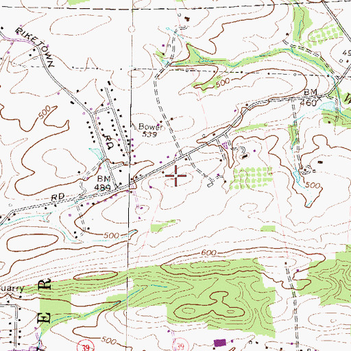 Topographic Map of Township of West Hanover, PA