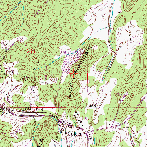 Topographic Map of Linder Mountain, AL