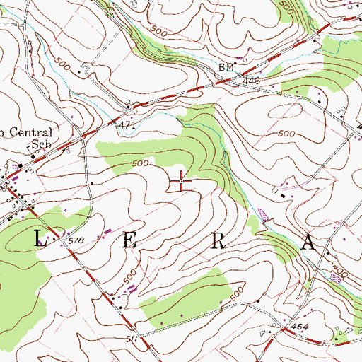 Topographic Map of Township of Colerain, PA
