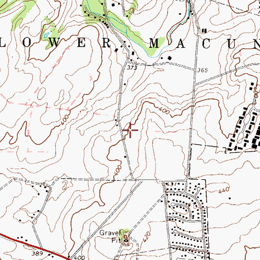 Topographic Map of Township of Lower Macungie, PA