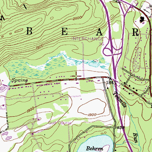 Topographic Map of Township of Bear Creek, PA