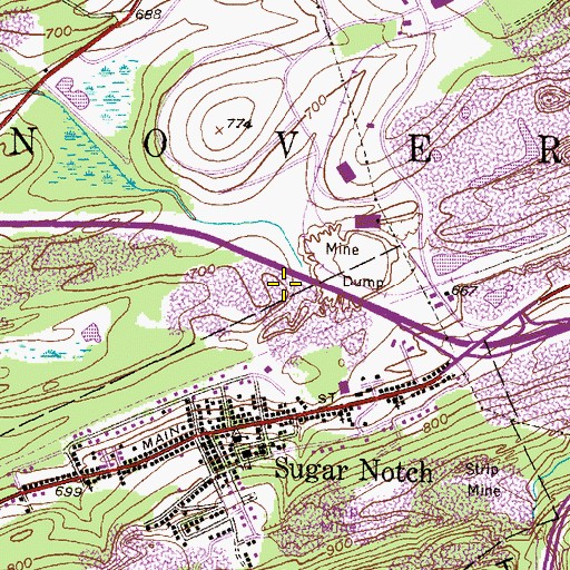 Topographic Map of Township of Hanover, PA