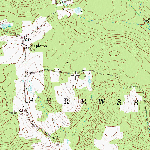Topographic Map of Township of Shrewsbury, PA