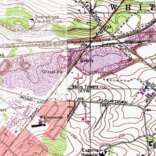 Topographic Map of Township of Whitemarsh, PA