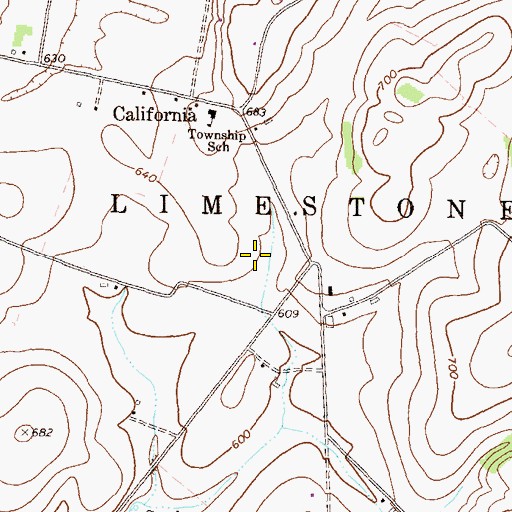 Topographic Map of Township of Limestone, PA