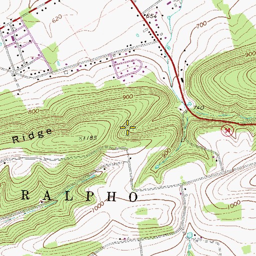 Topographic Map of Township of Ralpho, PA