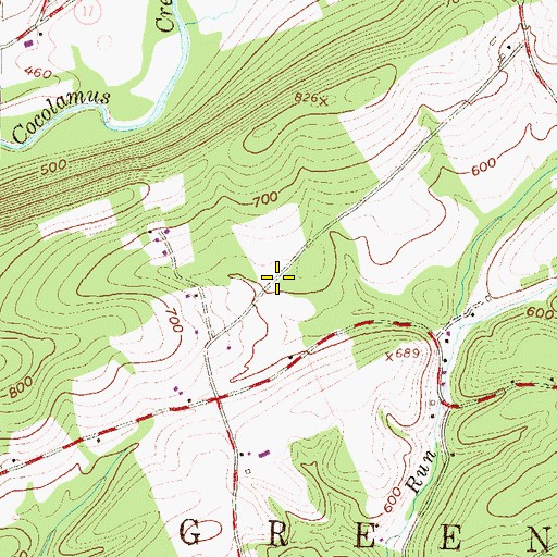 Topographic Map of Township of Greenwood, PA