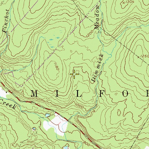 Topographic Map of Township of Milford, PA
