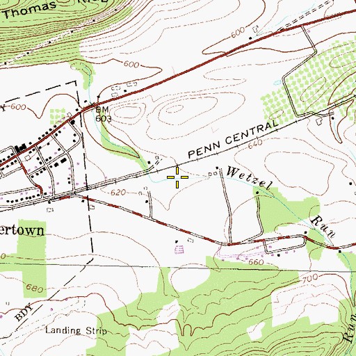 Topographic Map of Township of Beaver, PA