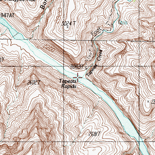 Topographic Map of Tapeats Creek, AZ