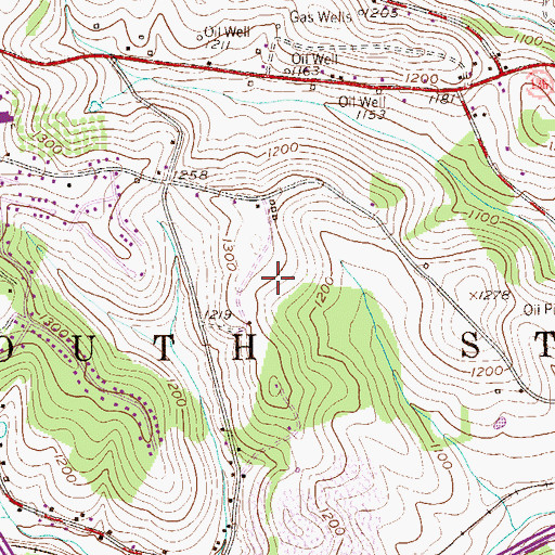 Topographic Map of Township of South Strabane, PA