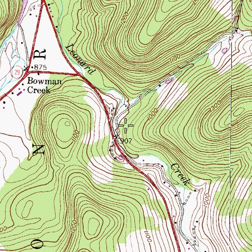 Topographic Map of Township of Monroe, PA