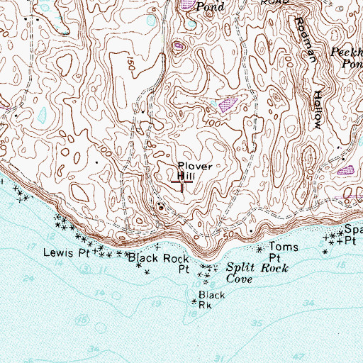 Topographic Map of Plover Hill, RI