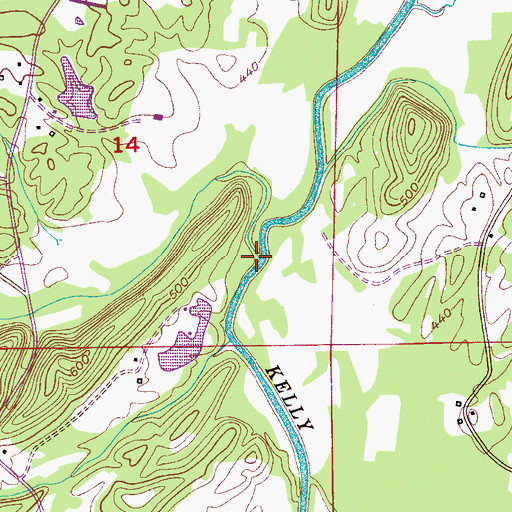 Topographic Map of Little Creek, AL