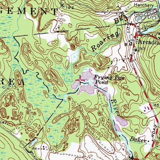 Topographic Map of Roaring Brook, RI