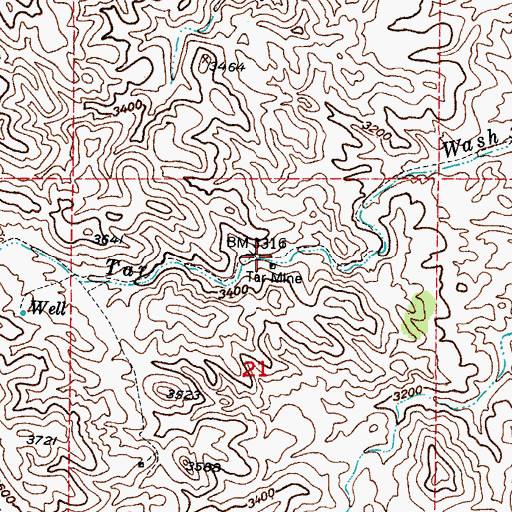 Topographic Map of Tar Mine, AZ