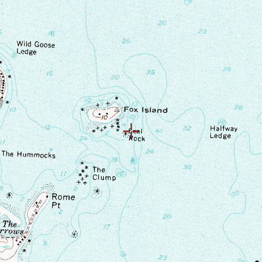 Topographic Map of Seal Rock, RI