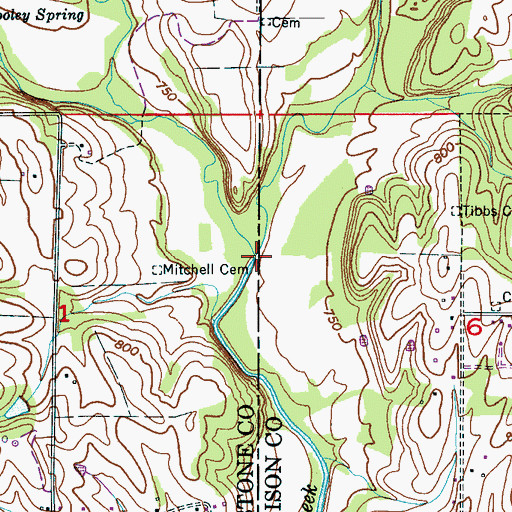 Topographic Map of Little Limestone Creek, AL