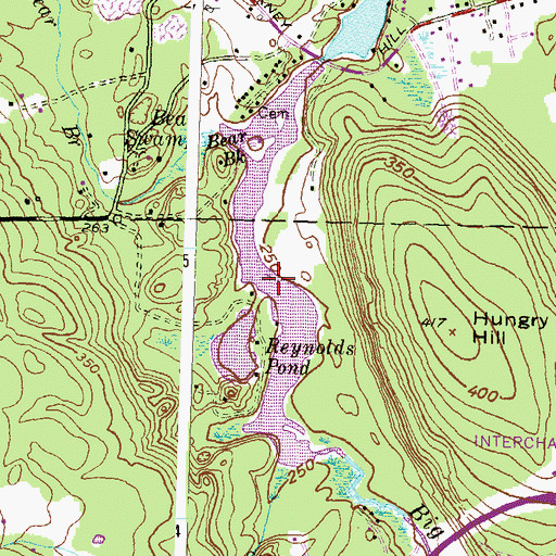 Topographic Map of Reynolds Pond, RI