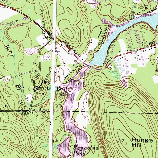 Topographic Map of Bear Brook, RI