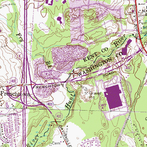 Topographic Map of Fry Brook, RI