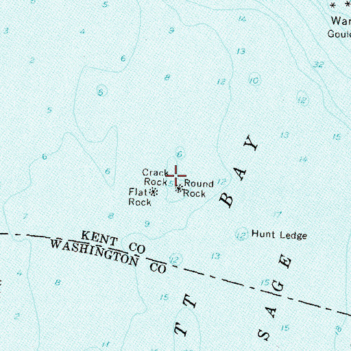 Topographic Map of Crack Rock, RI