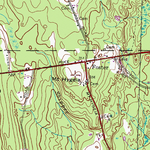 Topographic Map of Mount Hygeia, RI