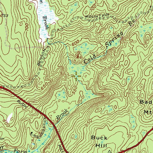 Topographic Map of Cold Spring Brook, RI
