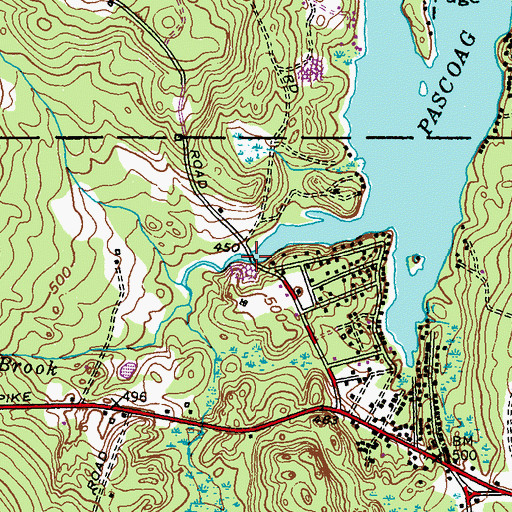Topographic Map of Brandy Brook, RI