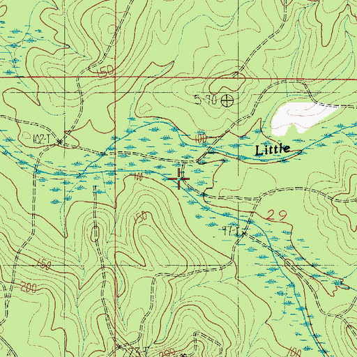 Topographic Map of Little Turkey Creek, AL