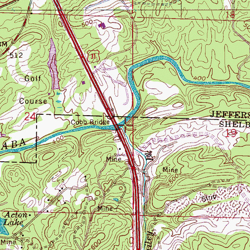 Topographic Map of Little Valley, AL