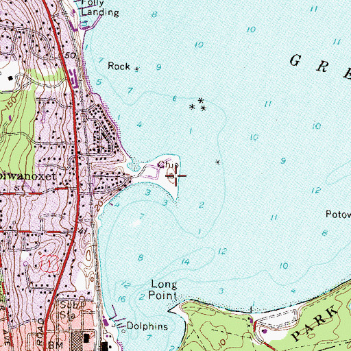 Topographic Map of Chepiwanoxet Point, RI