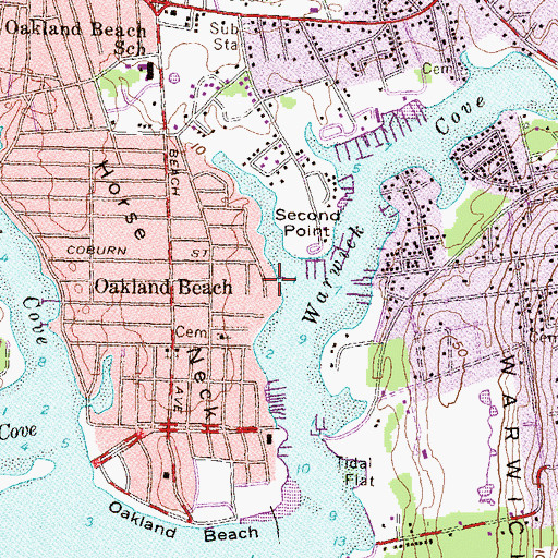 Topographic Map of Carder Creek, RI
