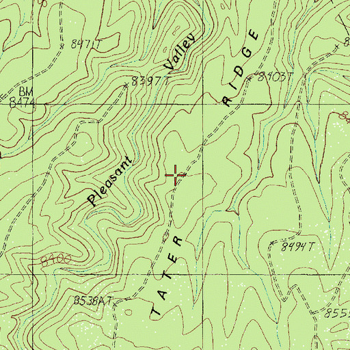 Topographic Map of Tater Ridge, AZ